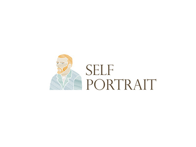 Van Gogh - Self Portrair Logo art branding design flat illustration logo van gogh vector