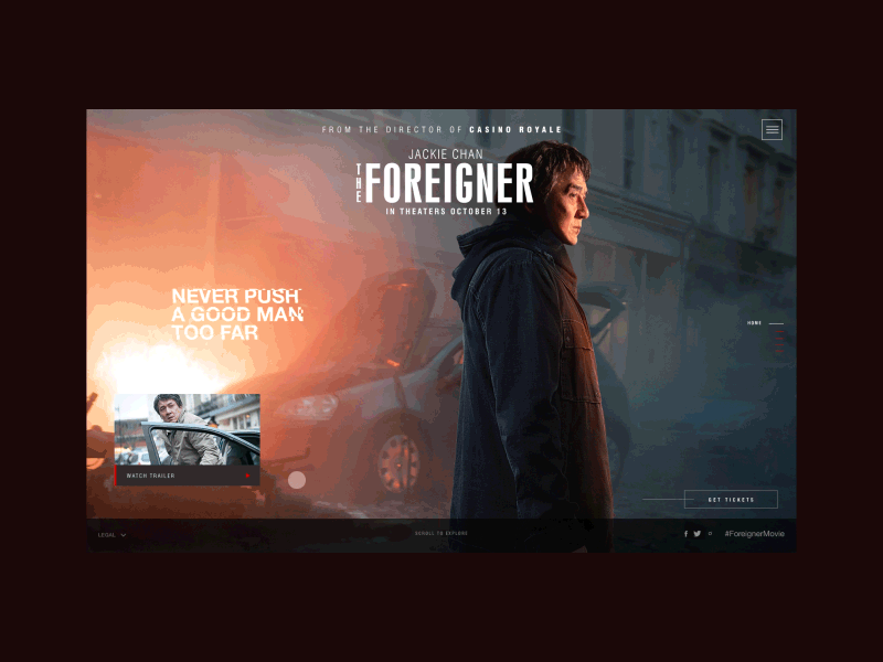 The Foreigner animation foreigner interaction movie site ux website