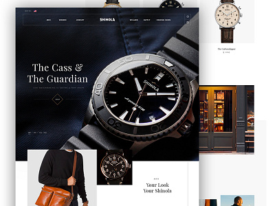 Shinola clean ecommerce modern website