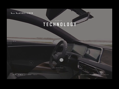Lucid Technology animation cars clean design ux website