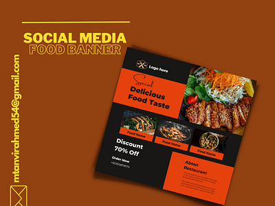 Social Media Banner banner design brochure design business card design facebook banner facebook post flyer graphic design instagram banner instagram post social media banner social media food banner twitter banner twitter post