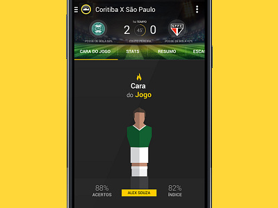 Cara do Jogo android app mobile soccer stats