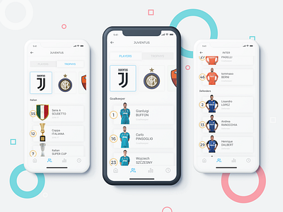 Serie A UI app application football live score serie a soccer statistics ui design user interface