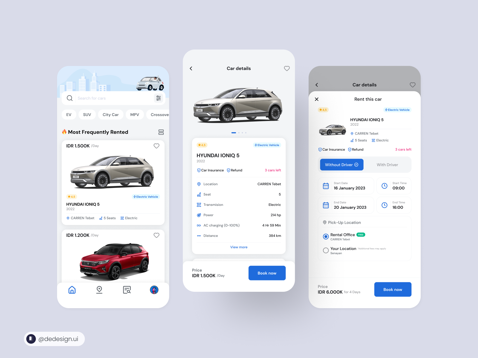 CARREN - Car Rentals Mobile App by Deni Aprilyadi on Dribbble