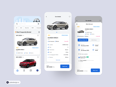 CARREN - Car Rentals Mobile App app car card design mobile rentals ui uiux vehicle visual