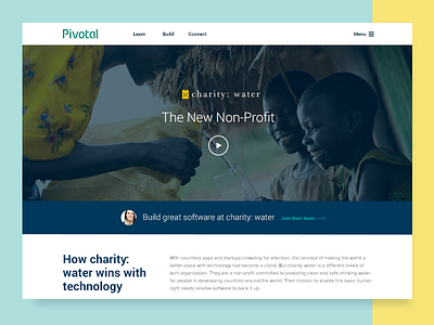I'm A Pivot: charitywater agile careers charity developers pivotal responsive software stories team video water website