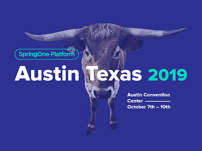 Conference Announcement Austin Texas animal austin brand bull conference convention developers event longhorn promo purple software spring texas