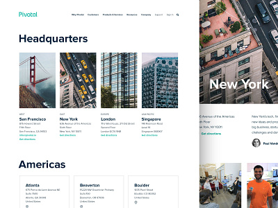 Company Locations address americas asia clean company directions europe headquarters locations london new york offices pivotal san francisco simple singapore