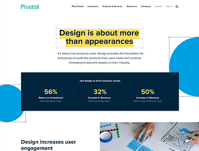 Design at Pivotal design handles page pivotal product development ucd ui user centered design vector website