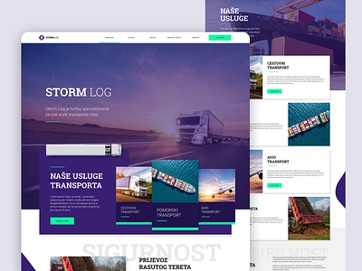 Storm Log Landing Page branding design ui uidesign webdesign website