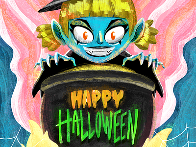 Happy Halloween 2020 children illustration digital art halloween illustration witch witches
