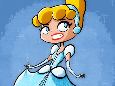 Cinderella Gown character children illustration cinderella comic art disney princess