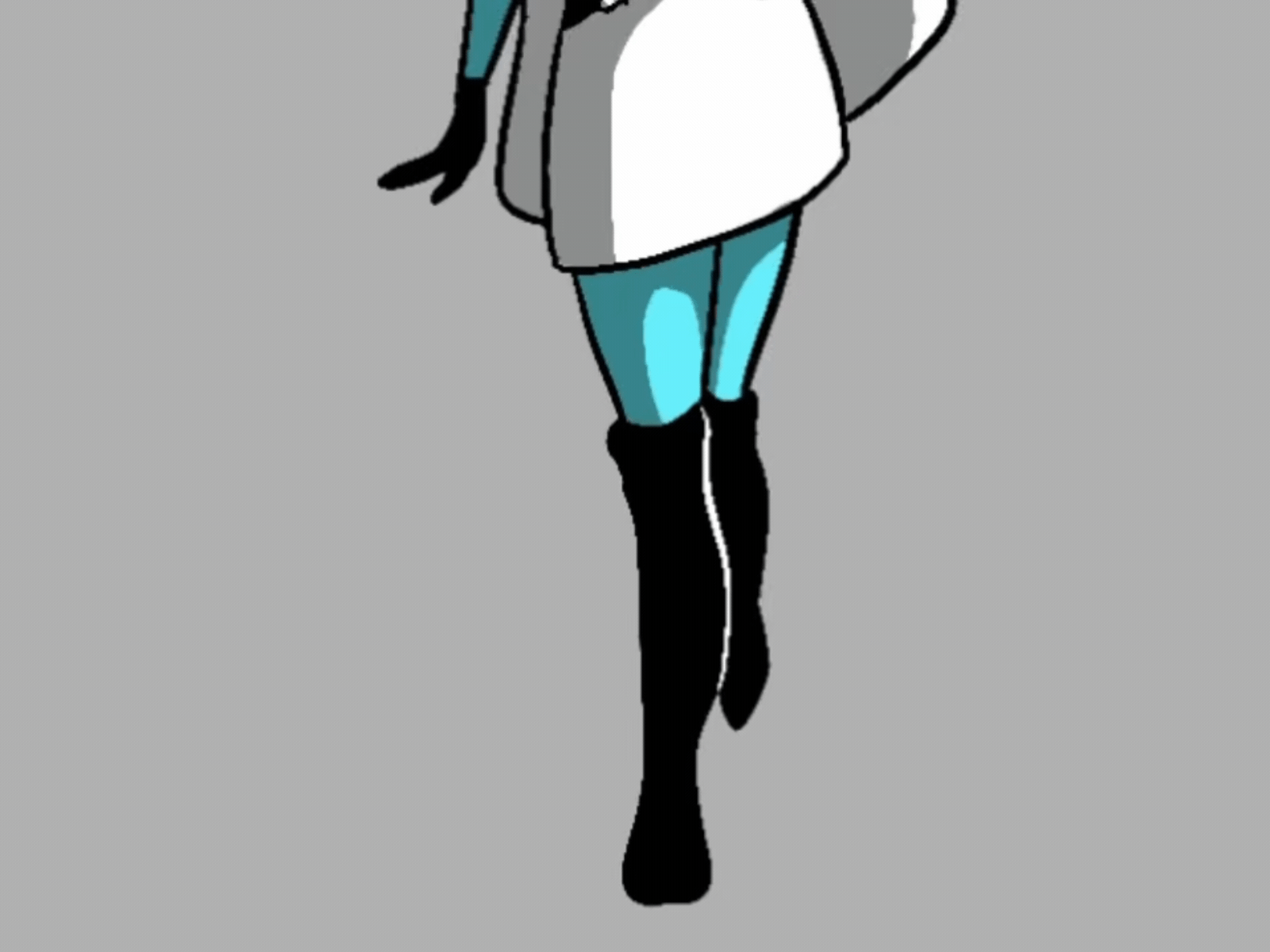 Outspace girl animation character animation character design framebyframe motion procreate walkcycle