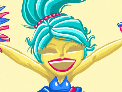 Positive Cheerleaders cheerful cheerleaders digital invaders girl happy jump positive smile