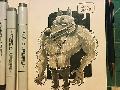 Inktober day 17 halloween inktober monster sketch werewolf wolf