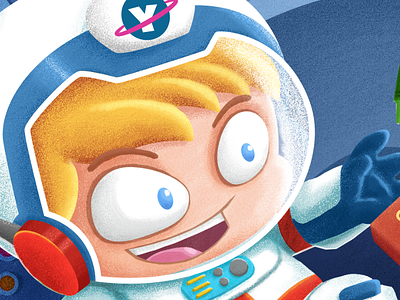 Space boy astronaut children digital kid space