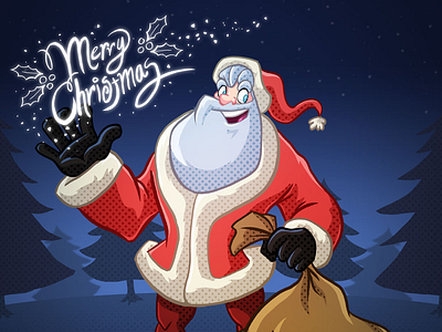 Merry Christmas character design christmas holidays illustration santa santa claus