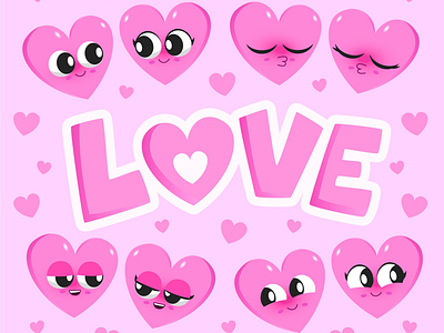 Love blush cute faces heart in love kiss love valentines