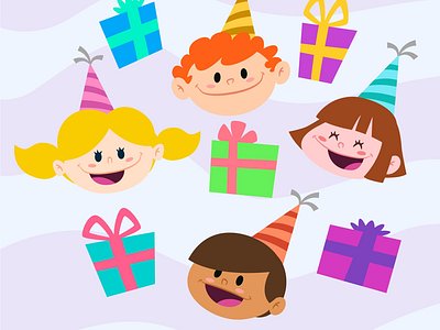 Birthday! birthday cartoon character design fun kids party sticker