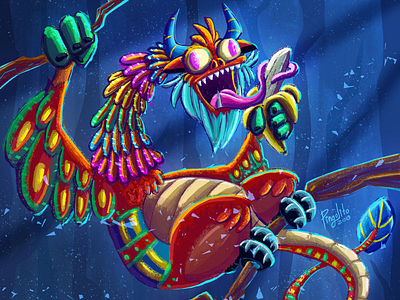 Alebrije alebrije character design creature digital painting illustration