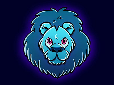 lion animal cartoon dribbbleweeklywarmup icon illustration lion