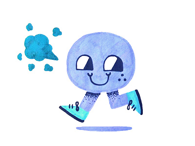 Hit and run 💨💨💨 buddy cartoon character comic cute fella guy hit illustration kawaii run walking