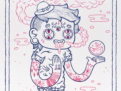 Freak foire freak freaks freax illustration monster monstre screenprint serigraphie silkscreen