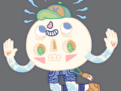💠🐇💀🐇💠 Flying Skullhead 💠🐇💀🐇💠 arthur arthurplateau character cute design illustration kawaii plateau skull