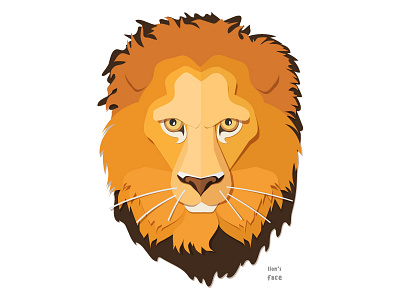 Lion portrait africa animal art face illustration lion portrait vector