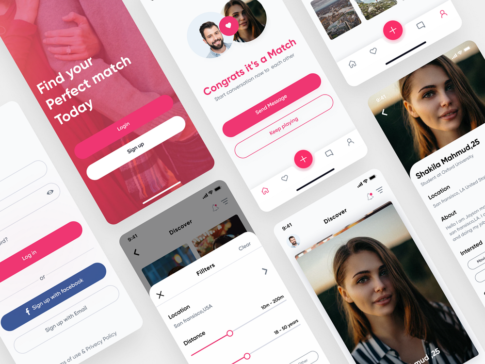 Match Social Dating App by SANJOY 👽 on Dribbble