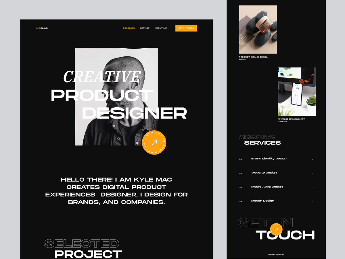 Personal Portfolio Design by SANJOY 👽 on Dribbble