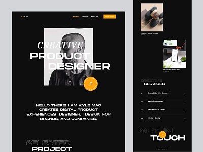 Personal Portfolio Design app bold branding clean dark design illustration logo minimal personal portfolio product project trend typography ui vector website work