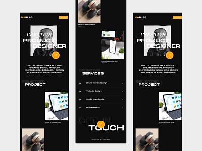 Portfolio Mobile Responsive app branding clean dark design minimal mobile portfolio product project responsive saas theme typography ui visual webdesign work