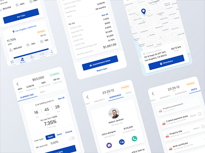 Lending Mobile App - Multiple Screens