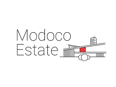 Unused Estate Logo coneporary estate house modern