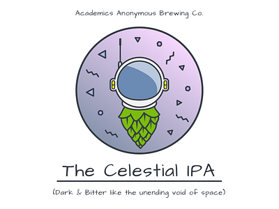 Celestial IPA beer celestial homebrew hops ipa label space