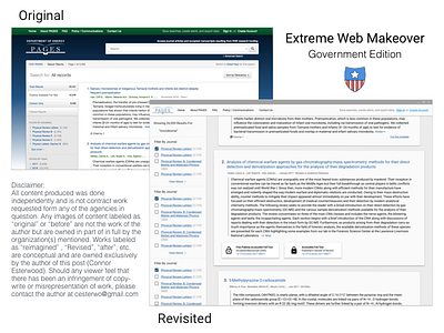 Extreme Web Makeover - PAGES SERP (Clicked) .gov database extreme web makeover search web