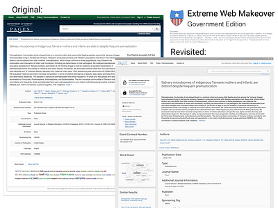 Extreme Web Makeover - DOE PAGES - Biblio Page .gov database extreme web makeover search web