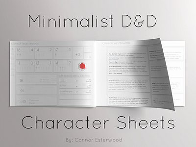 Minimalist D&D Character Sheets