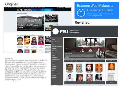 Extreme Web Makeover - FBI Landing .gov extreme web makeover fbi search web