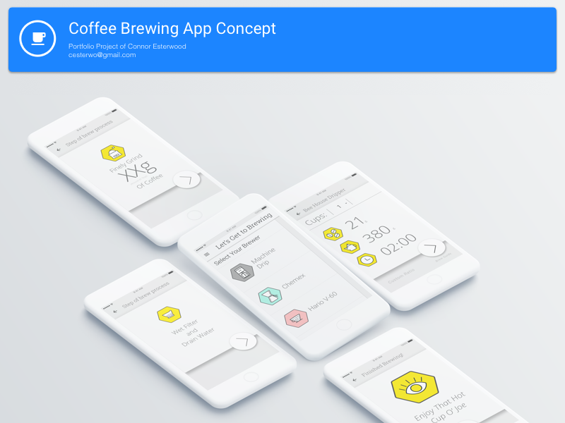 Coffee Brewing App by Connor Esterwood on Dribbble