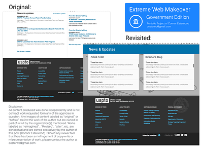 Extreme Web Makeover - US Patents & Trademarks Landing .gov extreme web makeover government patent trademarks web