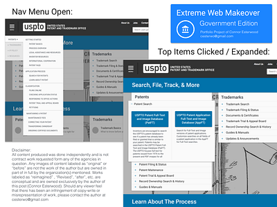 Extreme Web Makeover - US Patents & Trademarks Landing .gov extreme web makeover government patent trademarks web