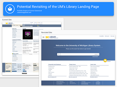 Revisiting The University of Michigan's Library Landing Page landing library material opac search