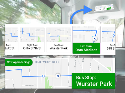 AV Bus Navigation Panel autonomous av bus bus free freebie map maps navigation self driving transit