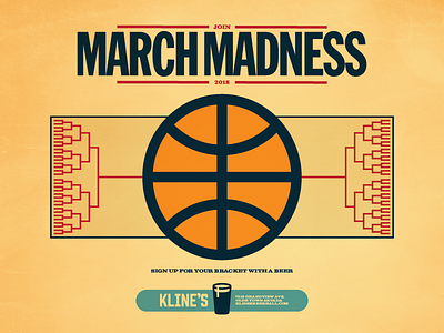 March Madness basketball illustration typeography