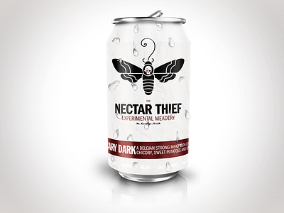Nectar Thief Meadery Can beer can graphic design illustration label mead moth packaging