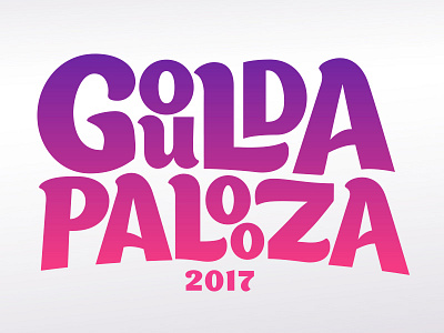 Logo for Gouldapalooza Music Festival custom type logo music festival orinda summer concert typography