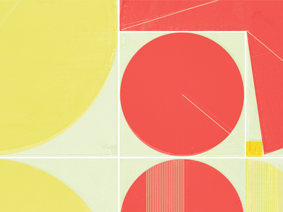 Arielfarms Summer 1 Horizontal illustration geometric summer farm ariel