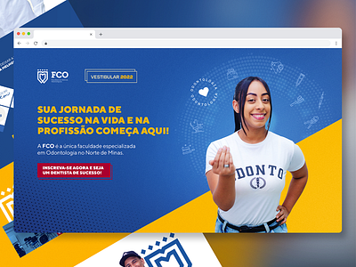 Landing Page - FCO Vestibular 2022 landing page site ui ui design web